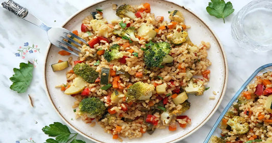 Salteado de vegetales con arroz | Receta saludable fácil