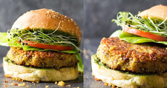 Hamburguesa de Quinoa y Lentejas Fácil y Rápida