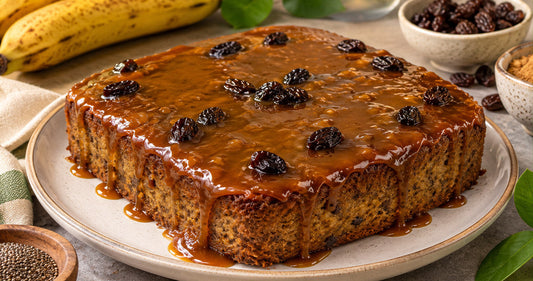Torta de Banano Saludable con Caramelo de Café