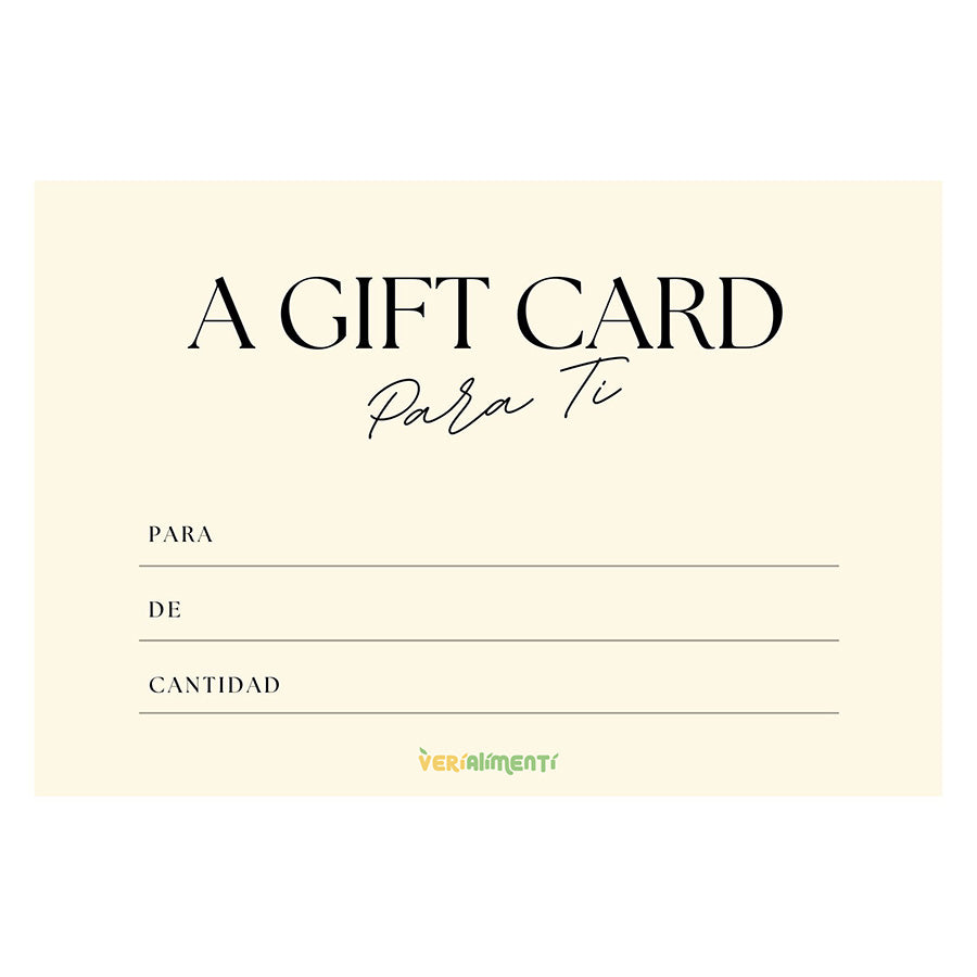 VeriAlimenti® Tarjeta o bono de Regalo